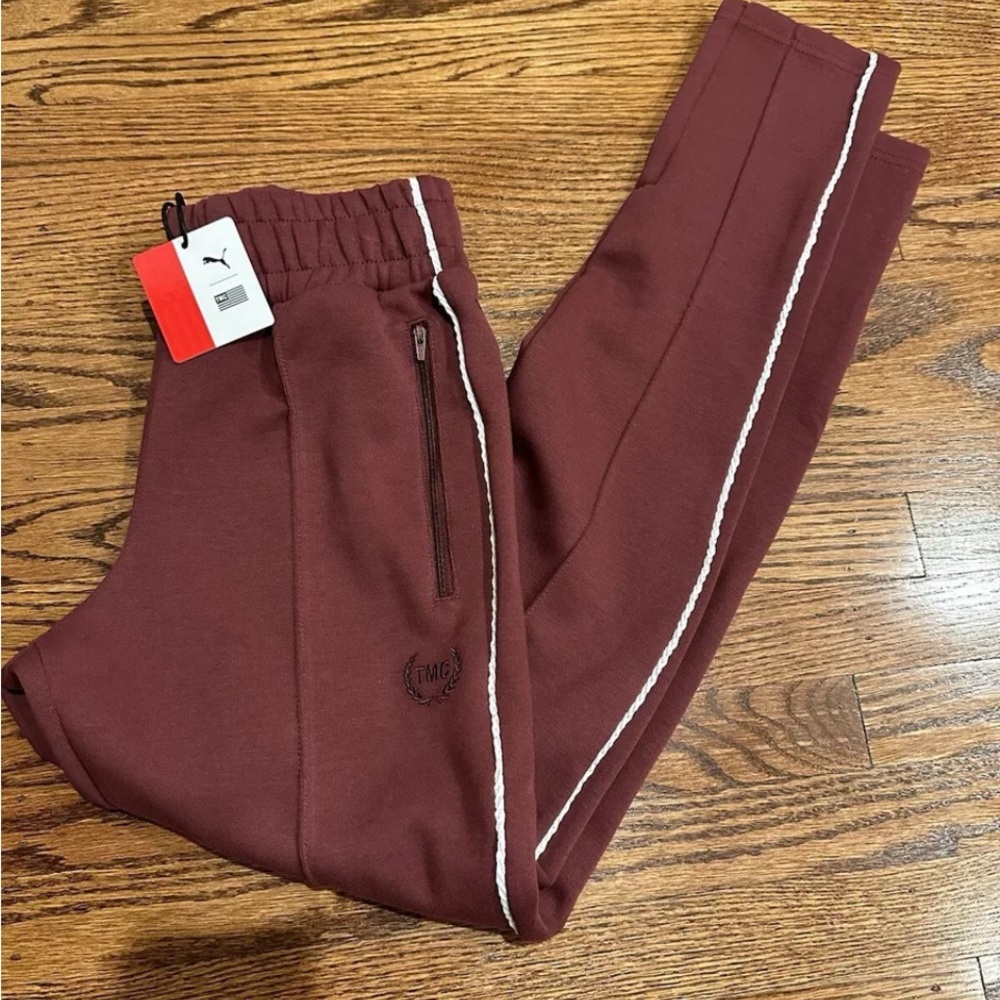 Puma X TMC Status Symbol Sweat Pants Nipsey Hussle NWT Men’s Burgundy/White